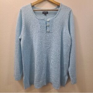 Avenue Light‎ Blue Sweater Jumper Top Size 14/16 (Large) Relaxed Fit Pullover
